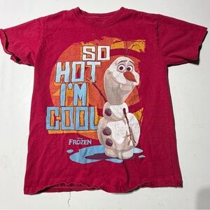 Hanes Frozen Olaf Kids Red T-Shirt